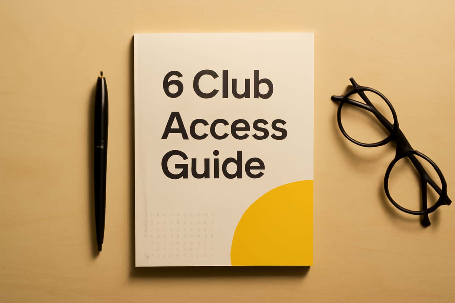 A neutral informational scene representing secure access to the 6 Club.