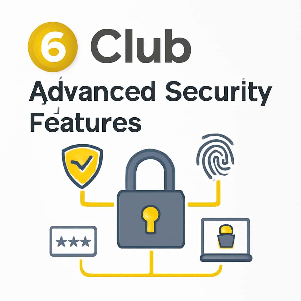 Diagram explaining the security features of 6 Club.