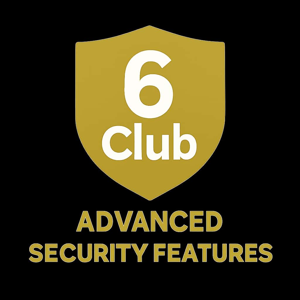 Icon representing 6 Club Advanced Security Features.
