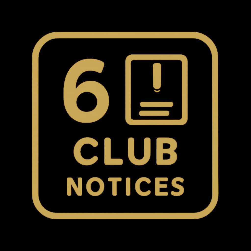 Icon representing 6 Club Notices.