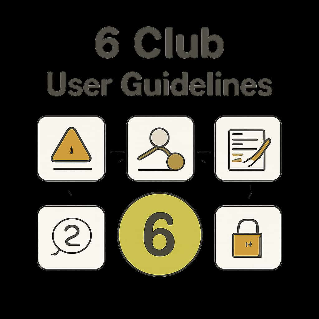 Illustration of best practices for 6 Club User Guidelines.