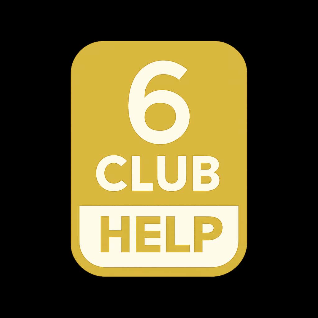 An icon symbolizing support for 6 Club Help.