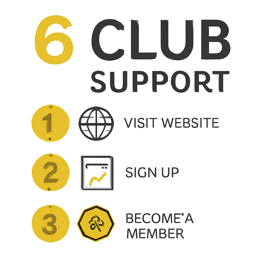 An educational diagram on contacting 6 Club Support.