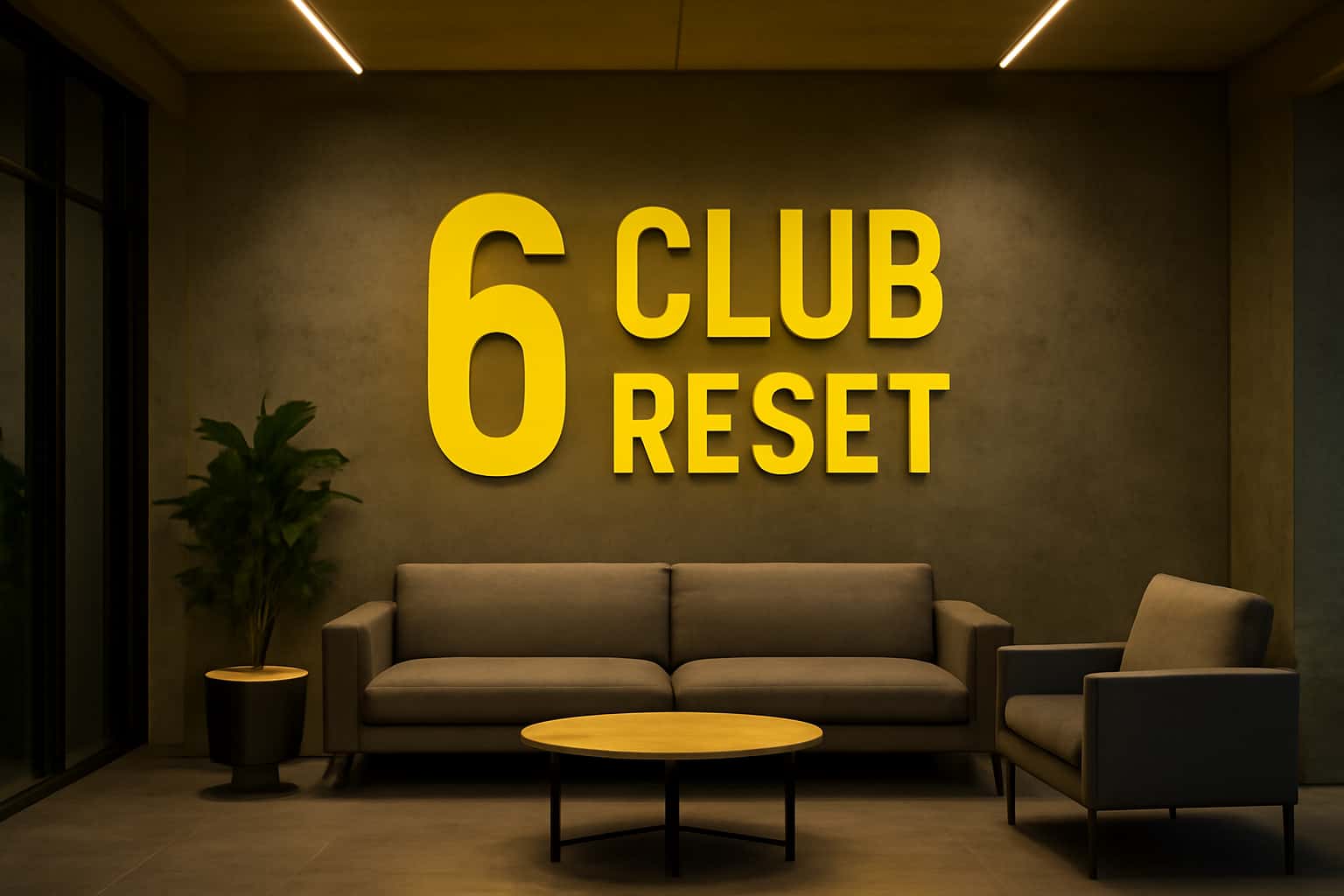 A high-tech visual representation of the 6 Club Reset process.
